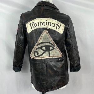 Wilsons Leather | Mens Leather M Blk Patch Blazer